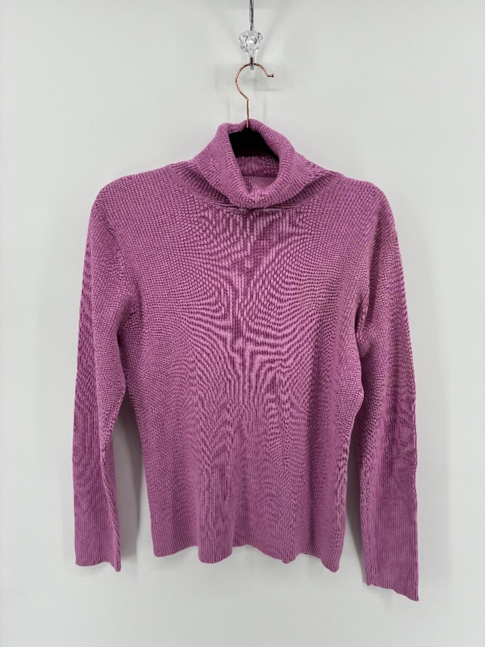 Elegant Mauve Long Sleeve Turtleneck Top